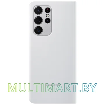 Чехол Samsung Smart Clear View Cover для Galaxy S21 Ultra (серый) картинка 2